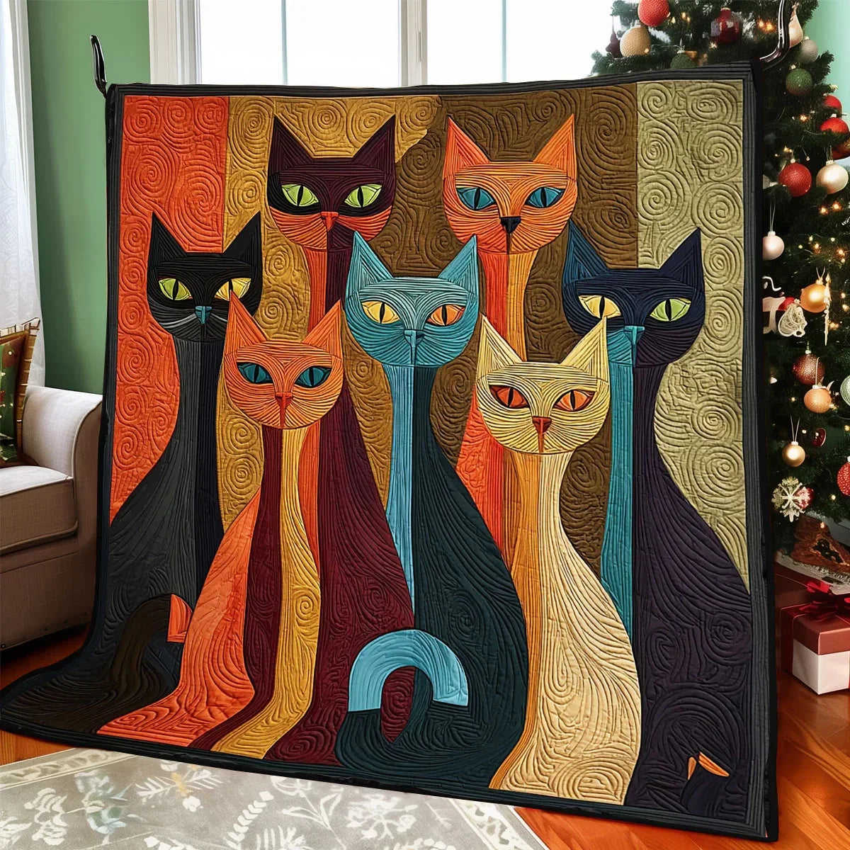 Modern Purr Quilt Blanket