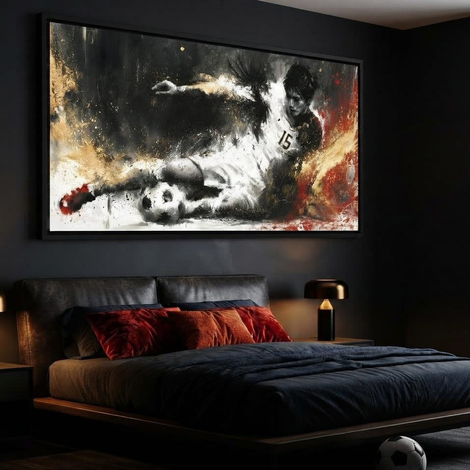 Momentum Of The Striker Canvas Wall Art