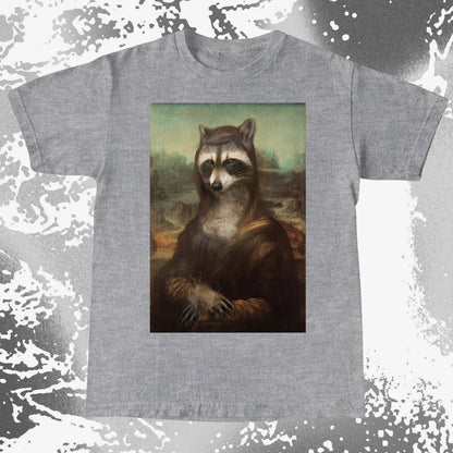 Mona Lisa Raccoon Shirt – Classic Art Parody Tee, funny meme tee gift (view 15)