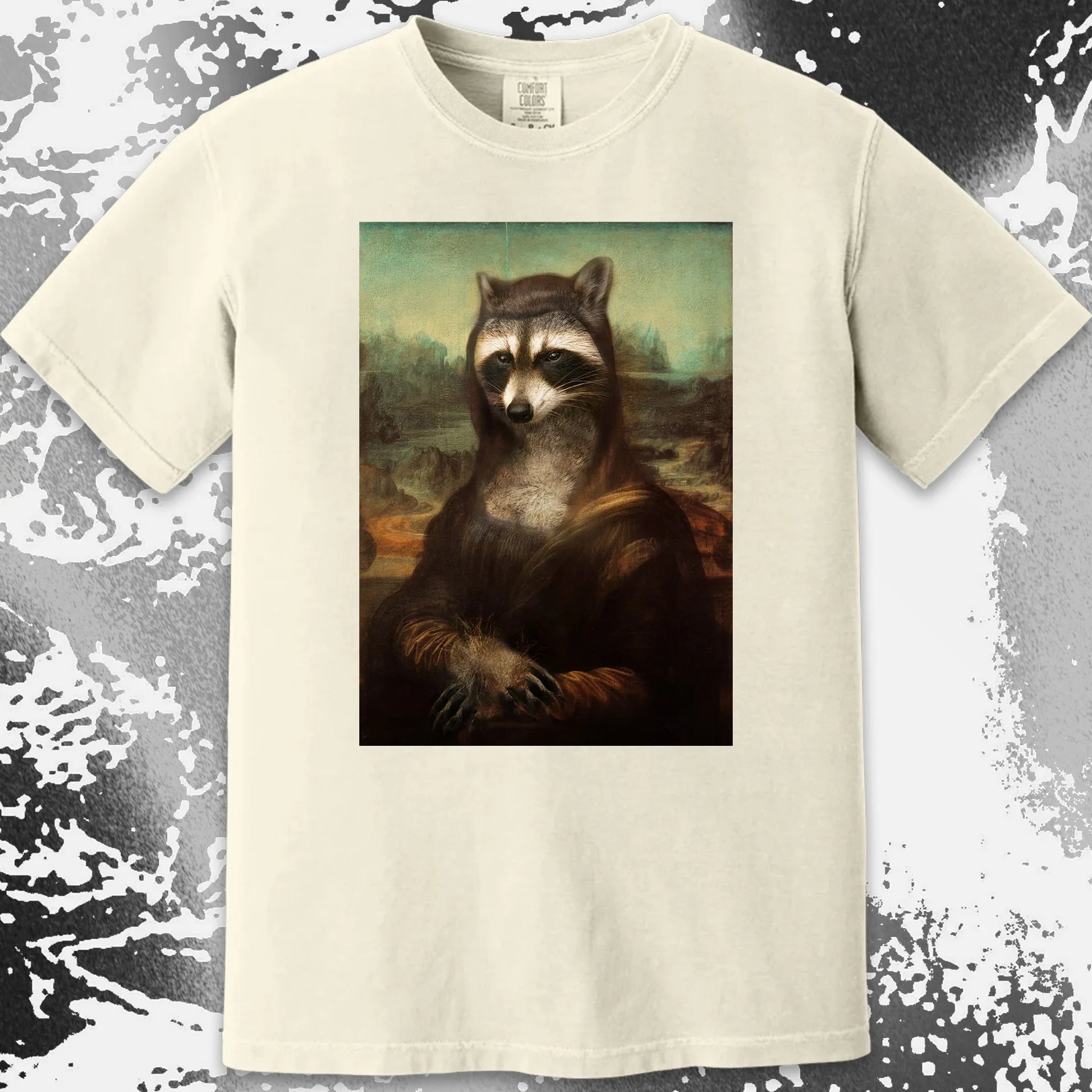 Mona Lisa Raccoon Shirt – Classic Art Parody Tee, funny meme tee gift (view 17)