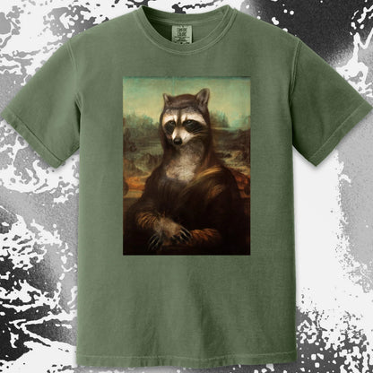 Mona Lisa Raccoon Shirt – Classic Art Parody Tee, funny meme tee gift (view 4)