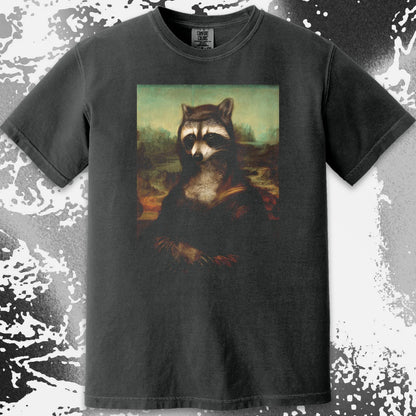 Mona Lisa Raccoon Shirt – Classic Art Parody Tee, funny meme tee gift (view 6)