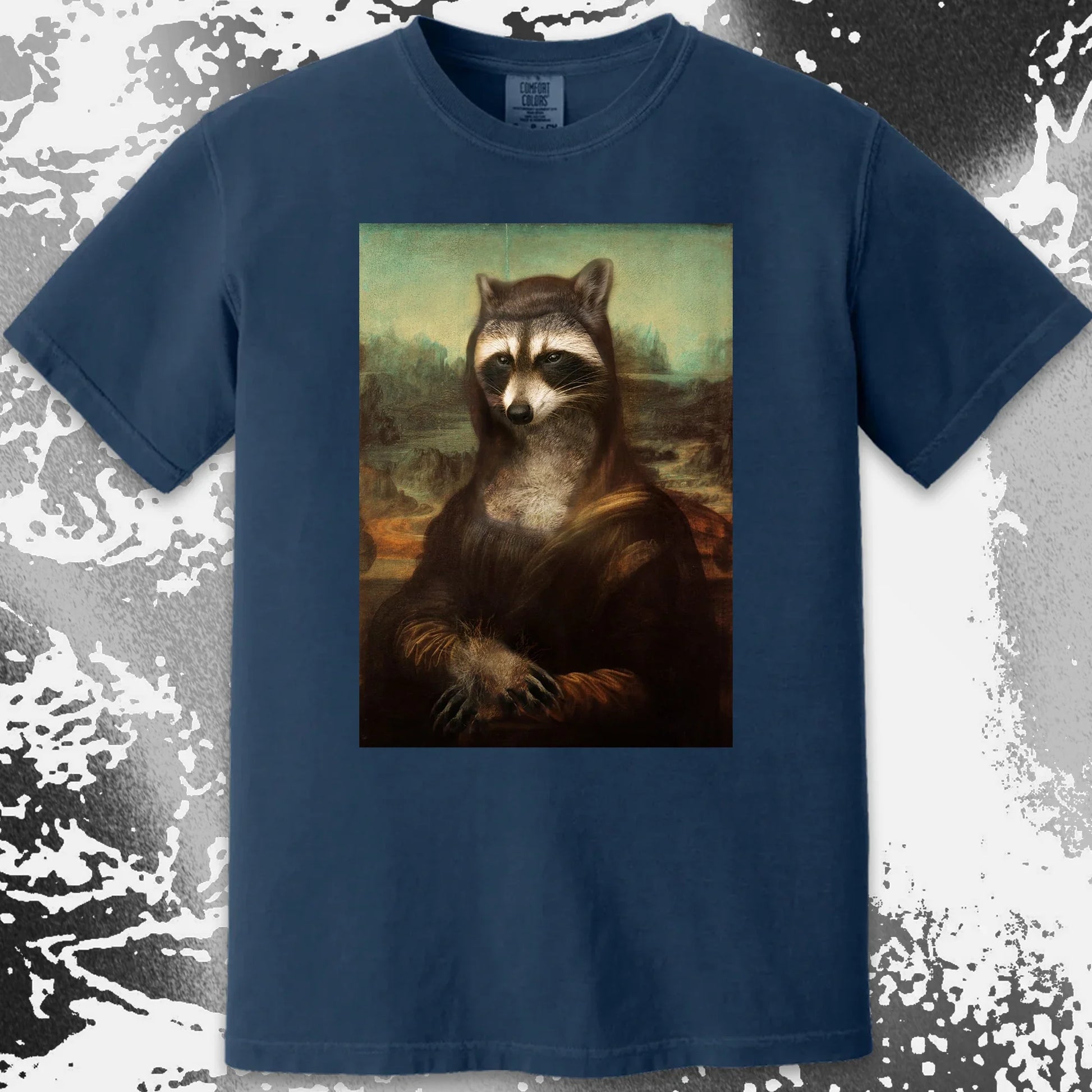 Mona Lisa Raccoon Shirt – Classic Art Parody Tee, funny meme tee gift (view 8)