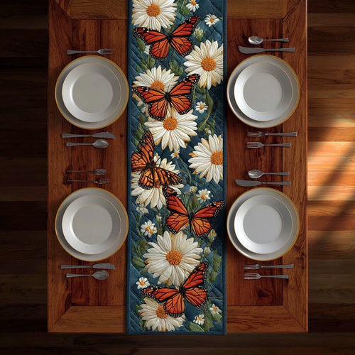 Monarch Butterfly Quilted Table Runner