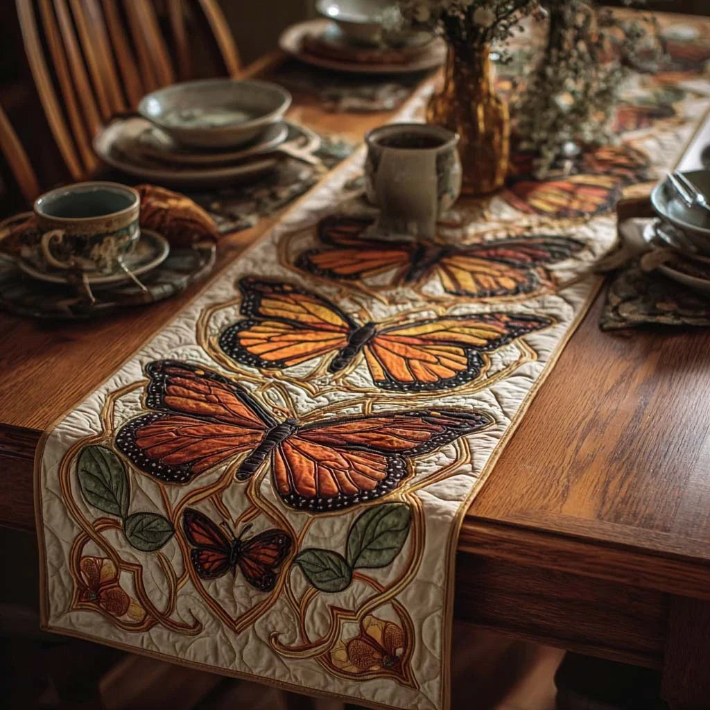 Monarch Grace Quilted Table Runner