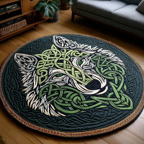 Moonhowl Quilted Round Mat