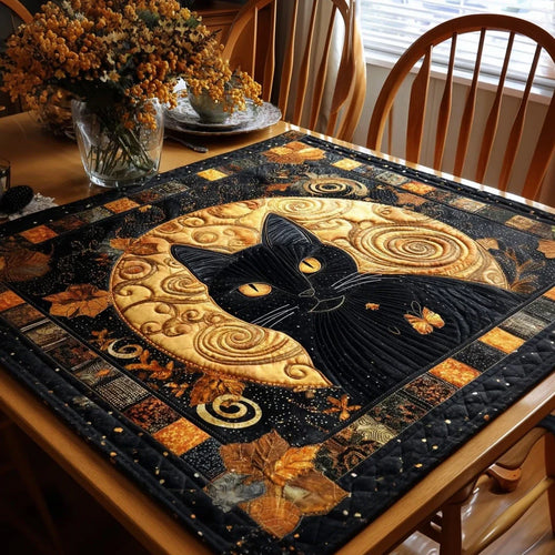 Moonlight Whiskers Quilted Table Topper