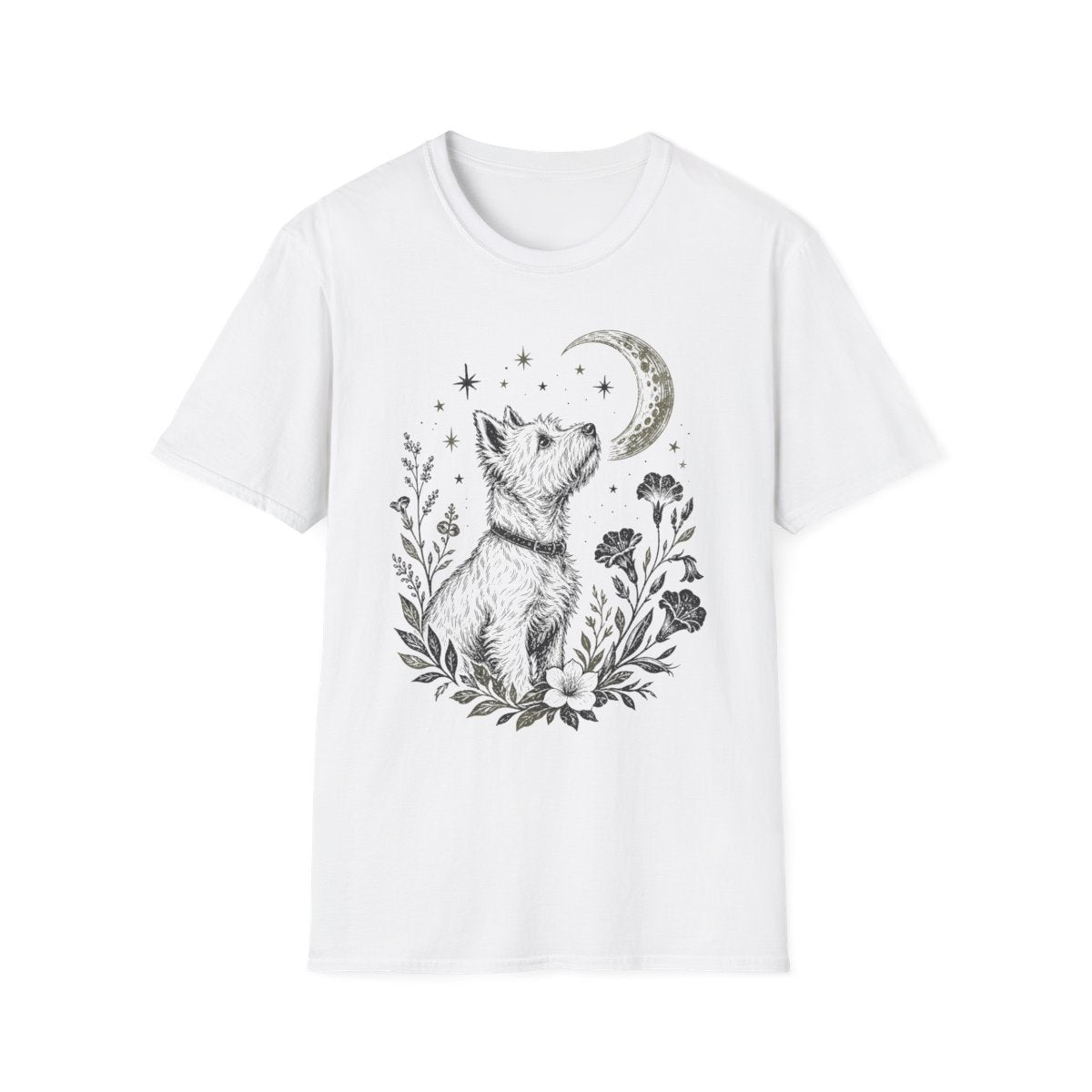 Moonlit Floral Westie Tee