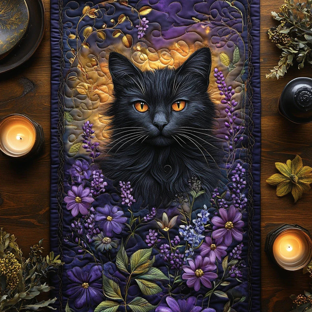 Moonlit Gaze Quilted Table Runner