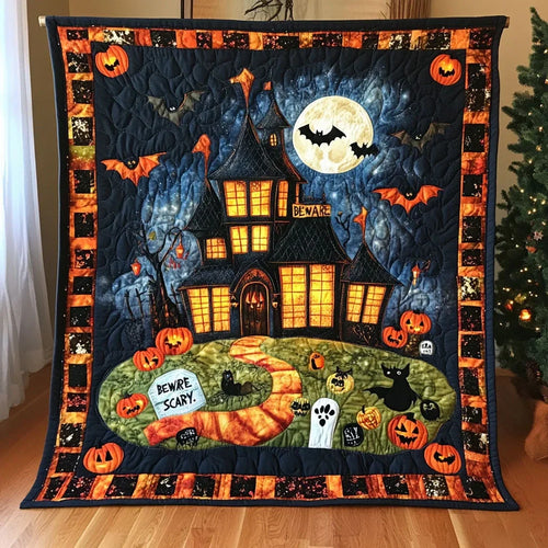 Moonlit Haunt Quilt Blanket