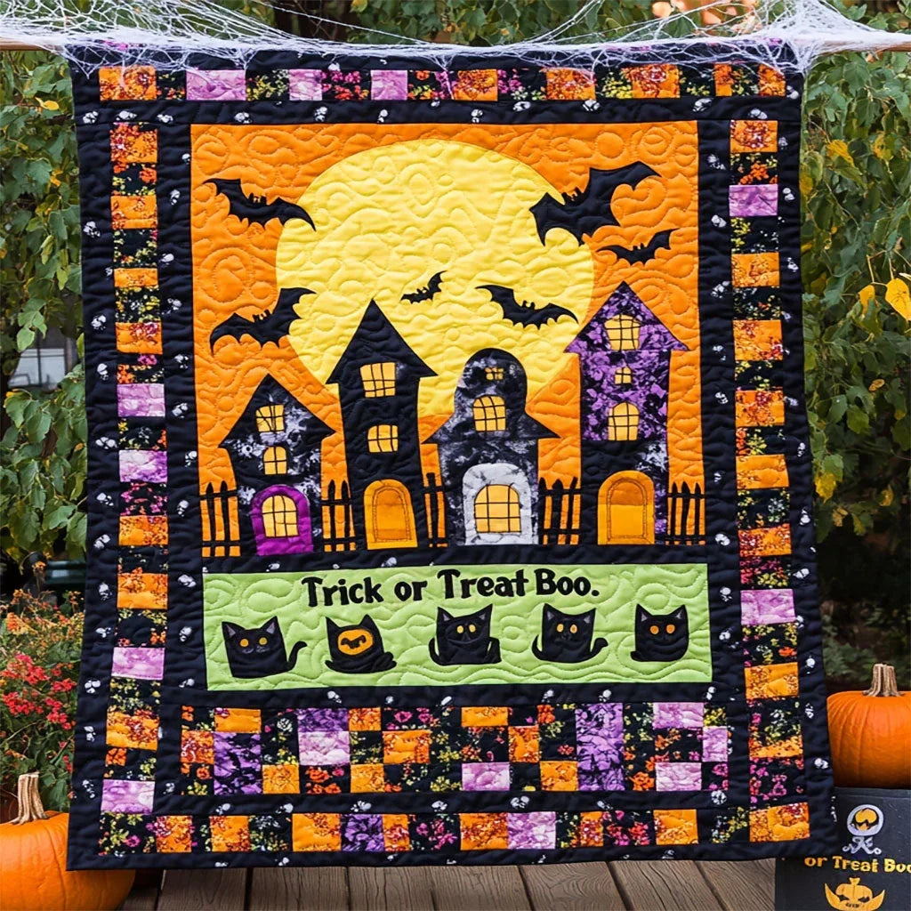 Moonlit Haunt Quilt Blanket