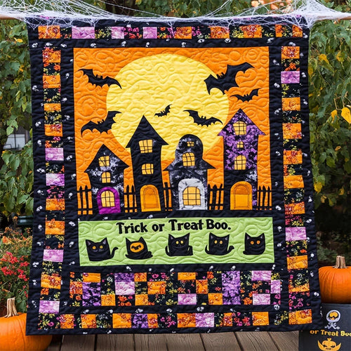 Moonlit Haunt Quilt Blanket