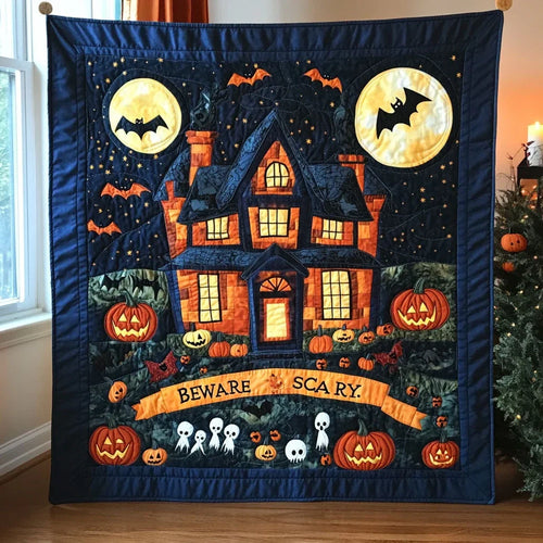 Moonlit Haunt Quilt Blanket