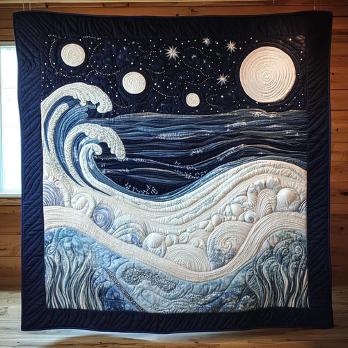 Moonlit Lagoon Quilt Blanket