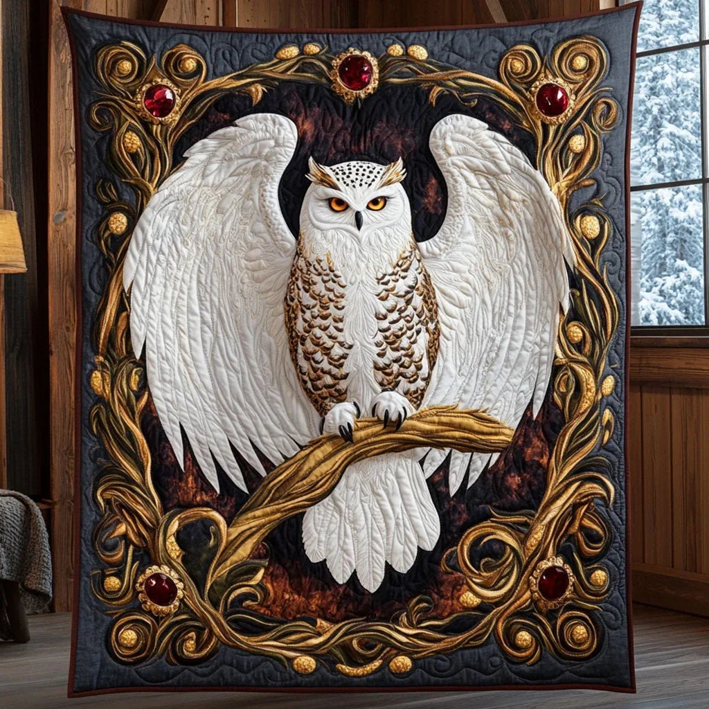 Moonlit Watcher Quilt Blanket