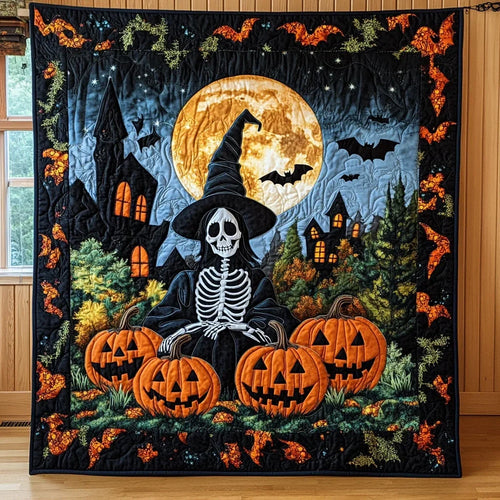 Moonlit Witch Quilt Blanket