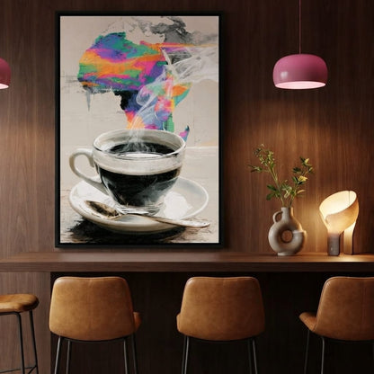 Morning Brew Across the Continent Canvas Wall Art
