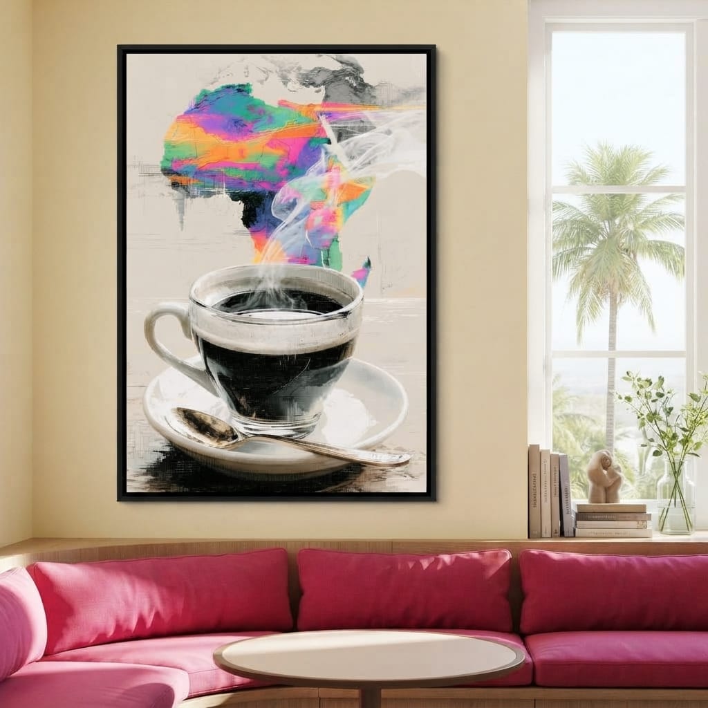 Morning Brew Across the Continent Canvas Wall Art