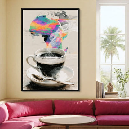 Morning Brew Across the Continent Canvas Wall Art