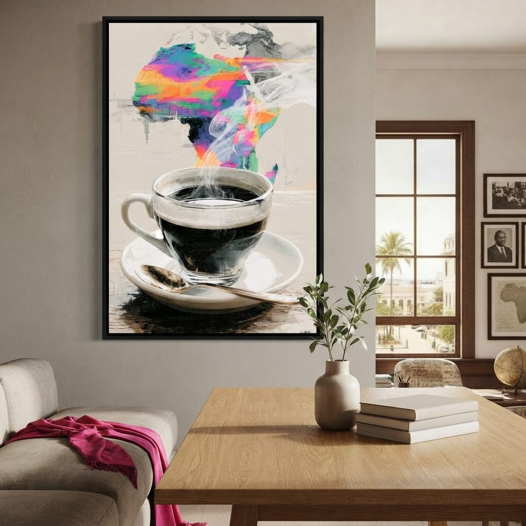 Morning Brew Across the Continent Canvas Wall Art