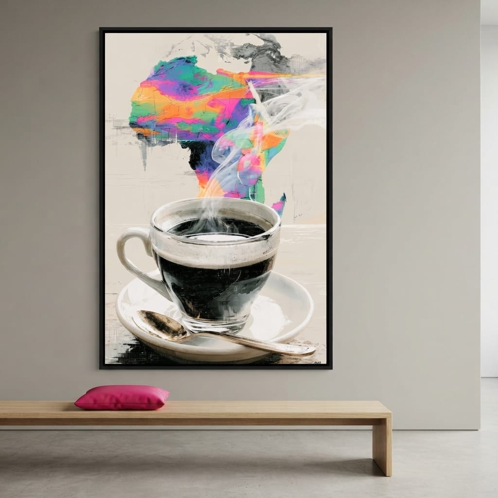 Morning Brew Across the Continent Canvas Wall Art