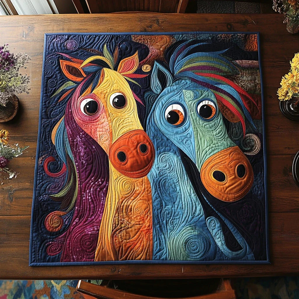Morning Canter Quilted Table Topper