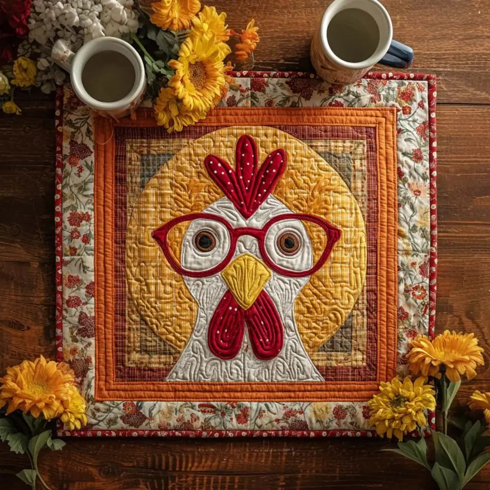 Morning Coop Quilted Table Topper