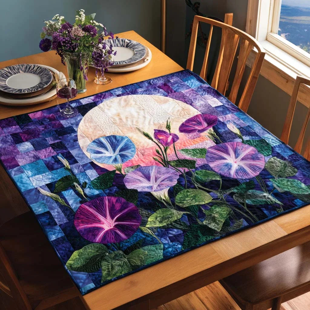Morning Glory Quilted Table Topper
