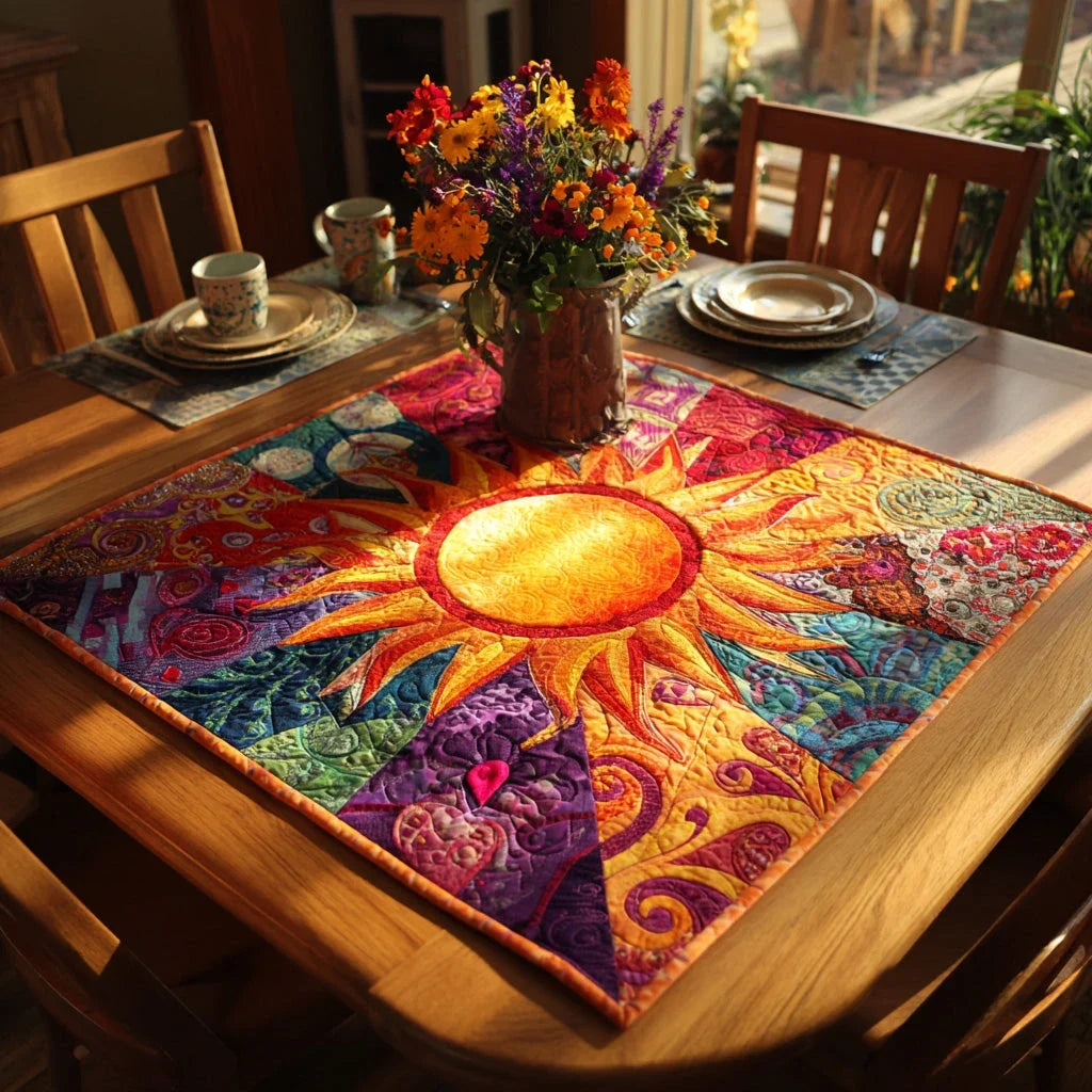 Morning Glow Quilted Table Topper