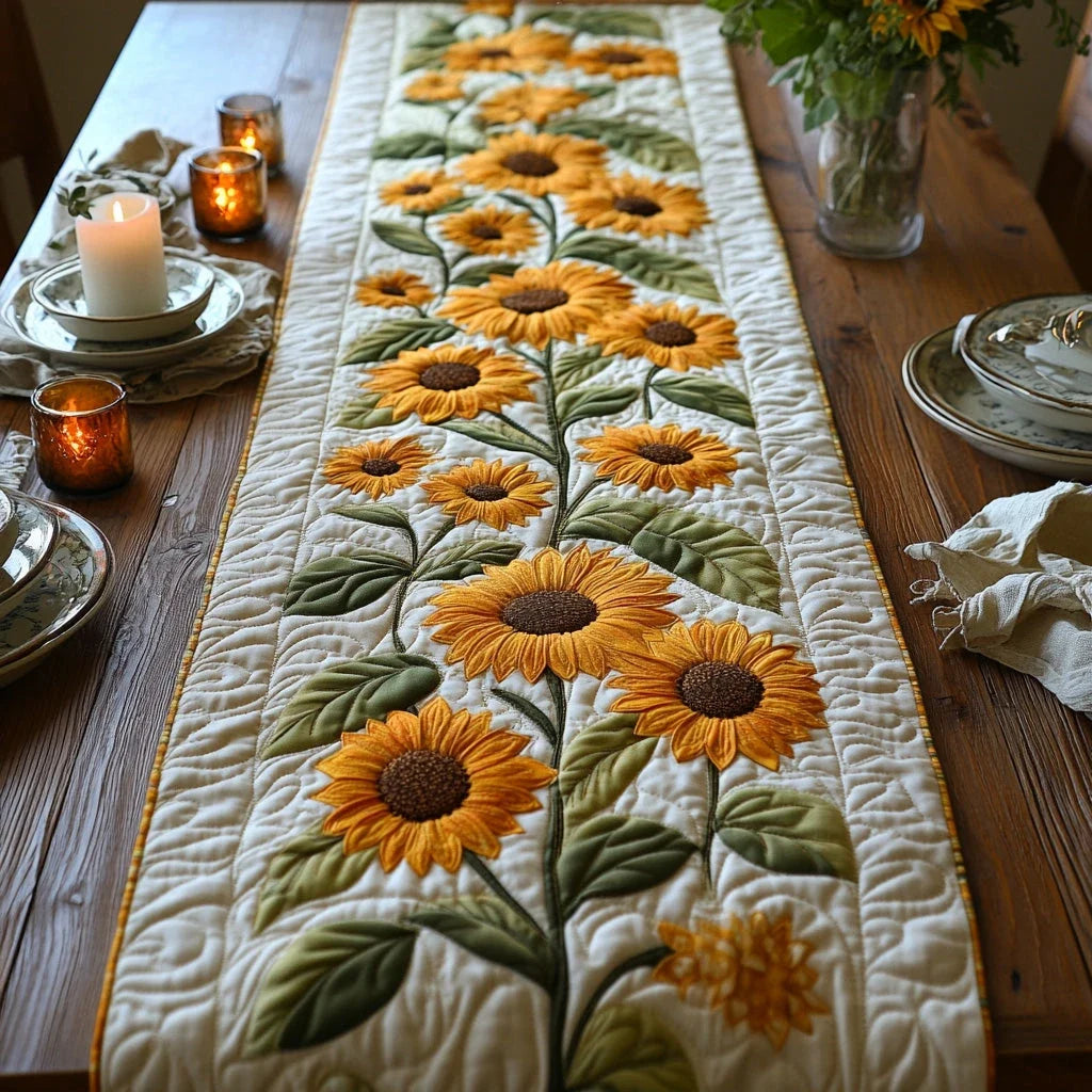 Morning Gold Quilted Table Runner