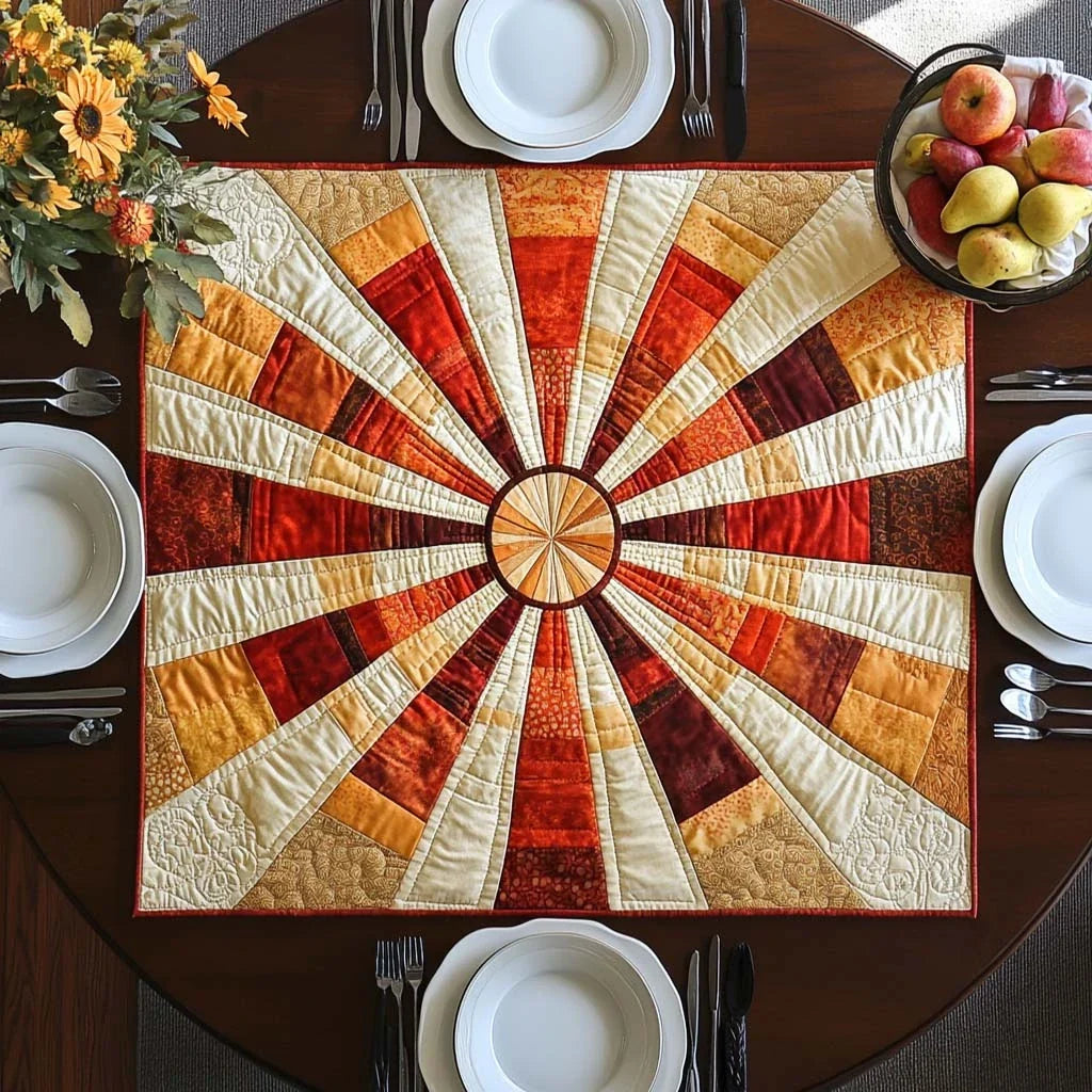 Morning Light Cascade Quilted Table Topper