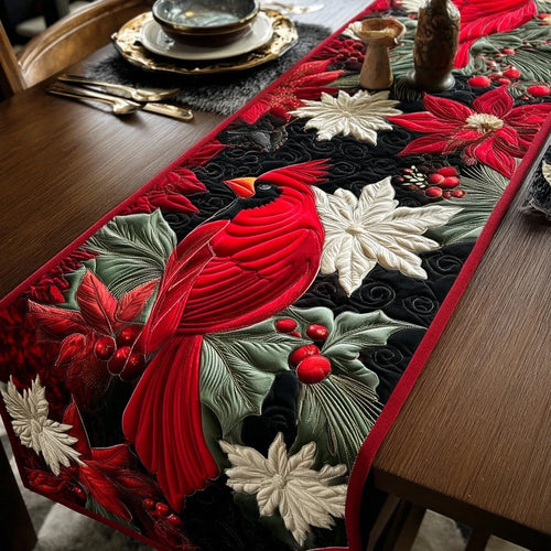 Morning Song Cardinal Quilted Table Runner