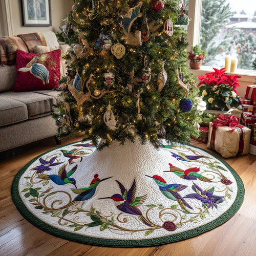 Morning Whisper Christmas Quilted Tree Skirt
