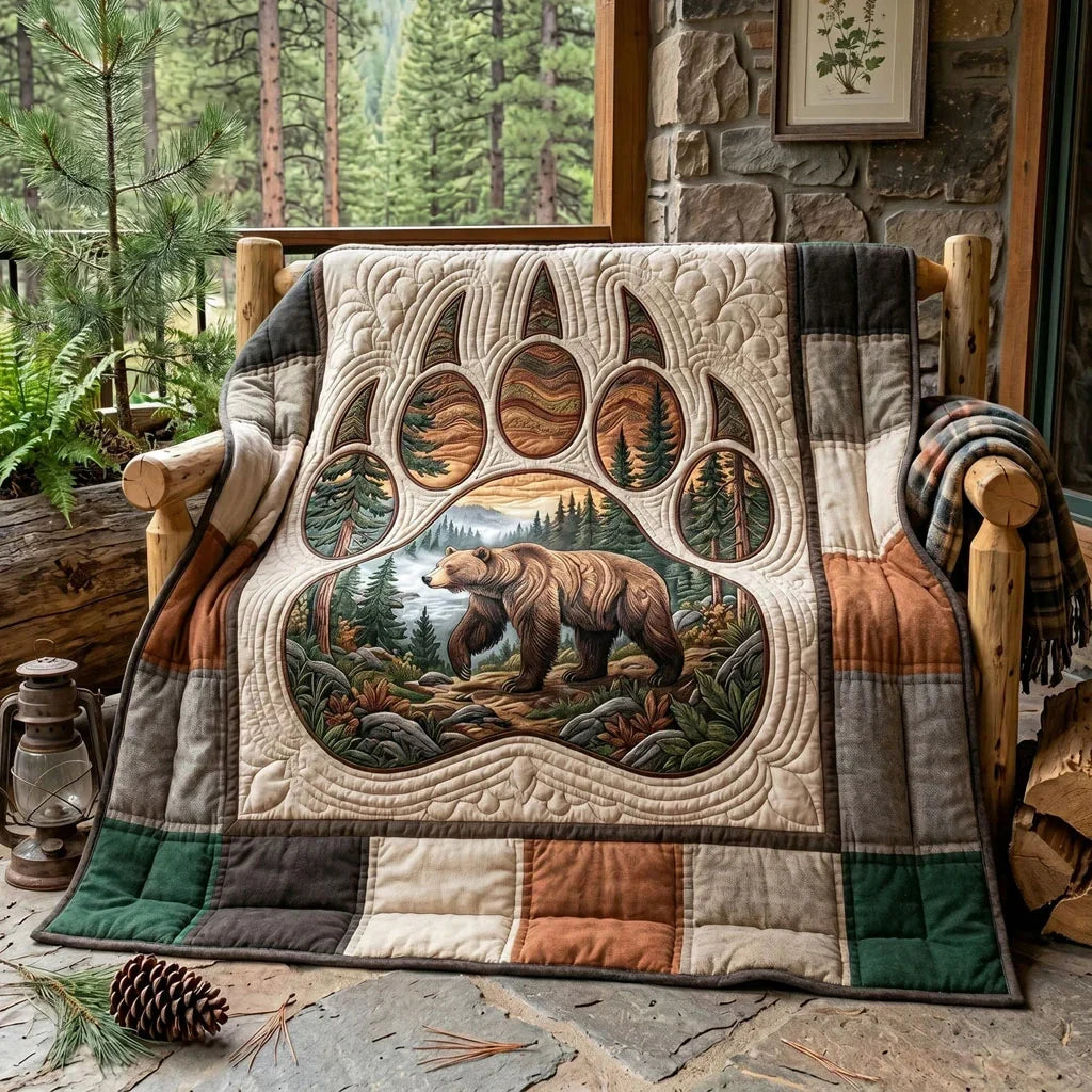 Mountain Bear Paw Quilt Blanket