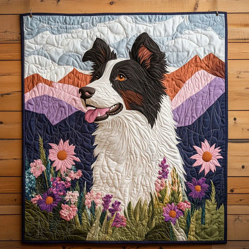 Mountain Collie Quilt Blanket