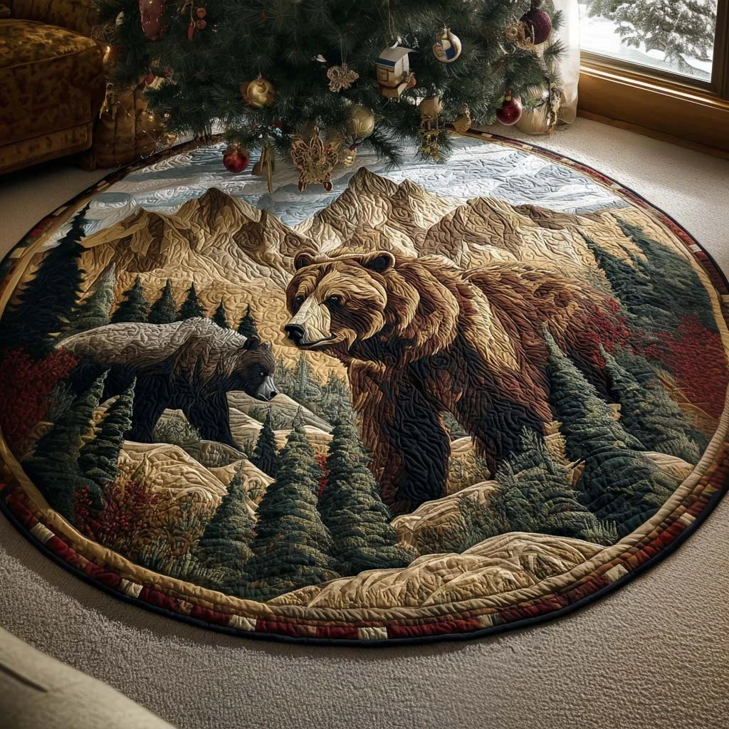 Mountain Guardian Quilted Round Mat