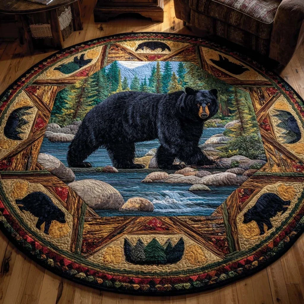 Mountain Stream Quilted Round Mat