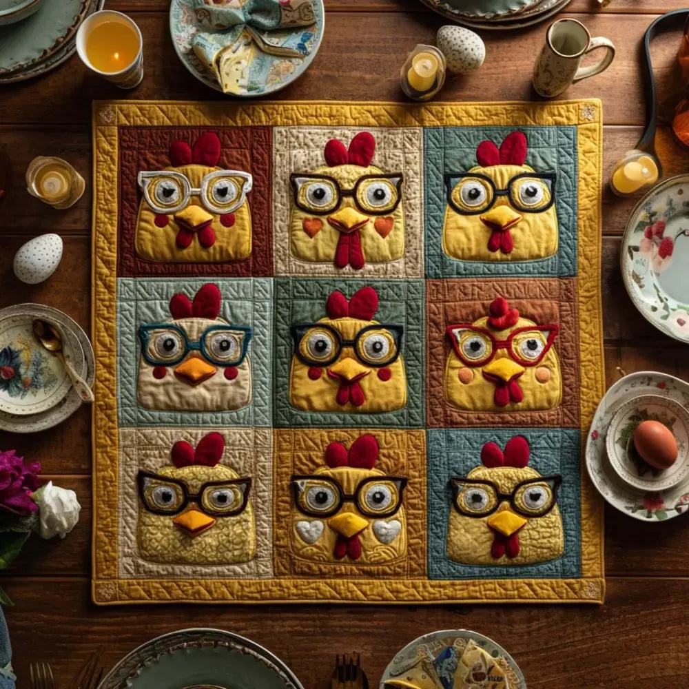 Muffin Clucker Quilted Table Topper