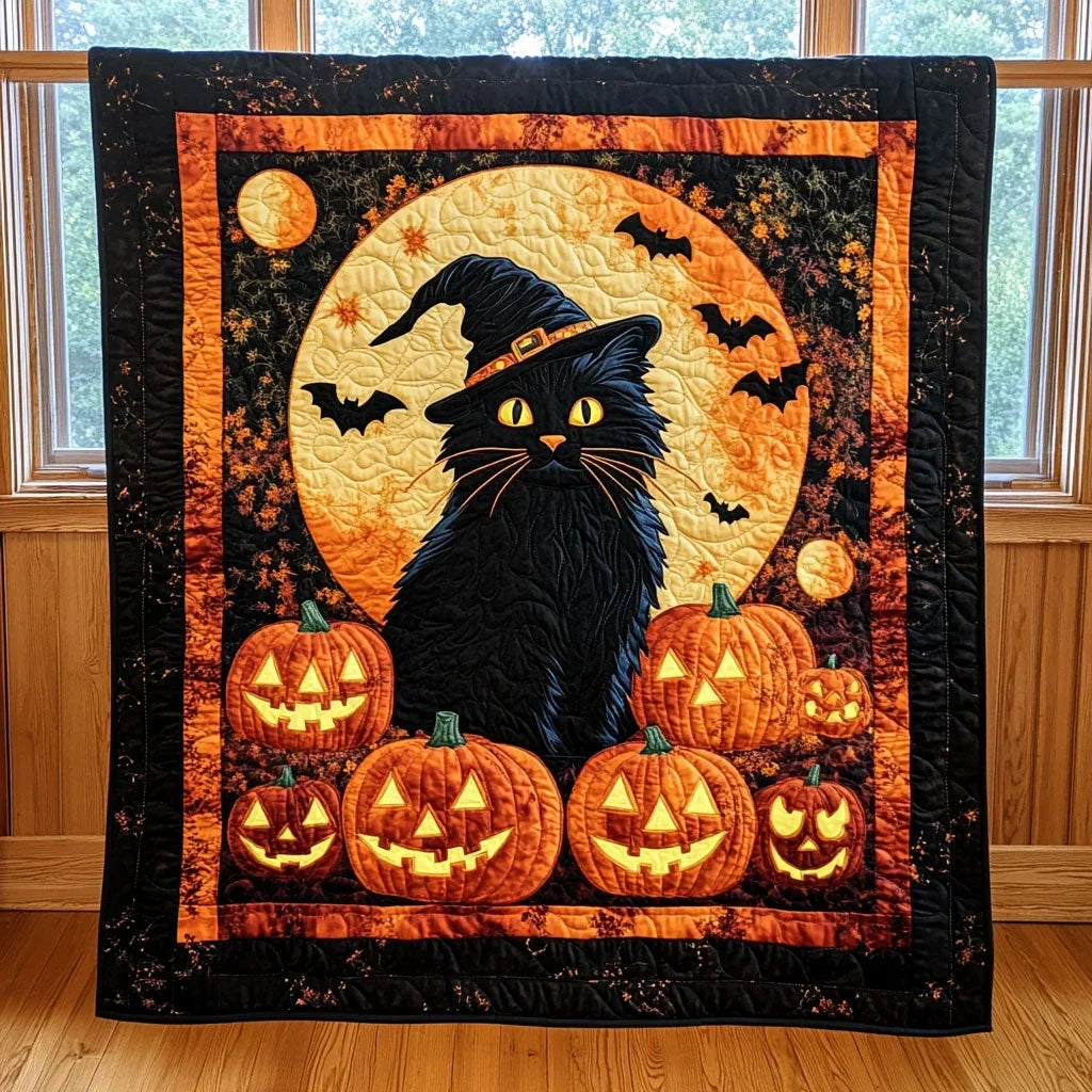 Mystic Cat Quilt Blanket