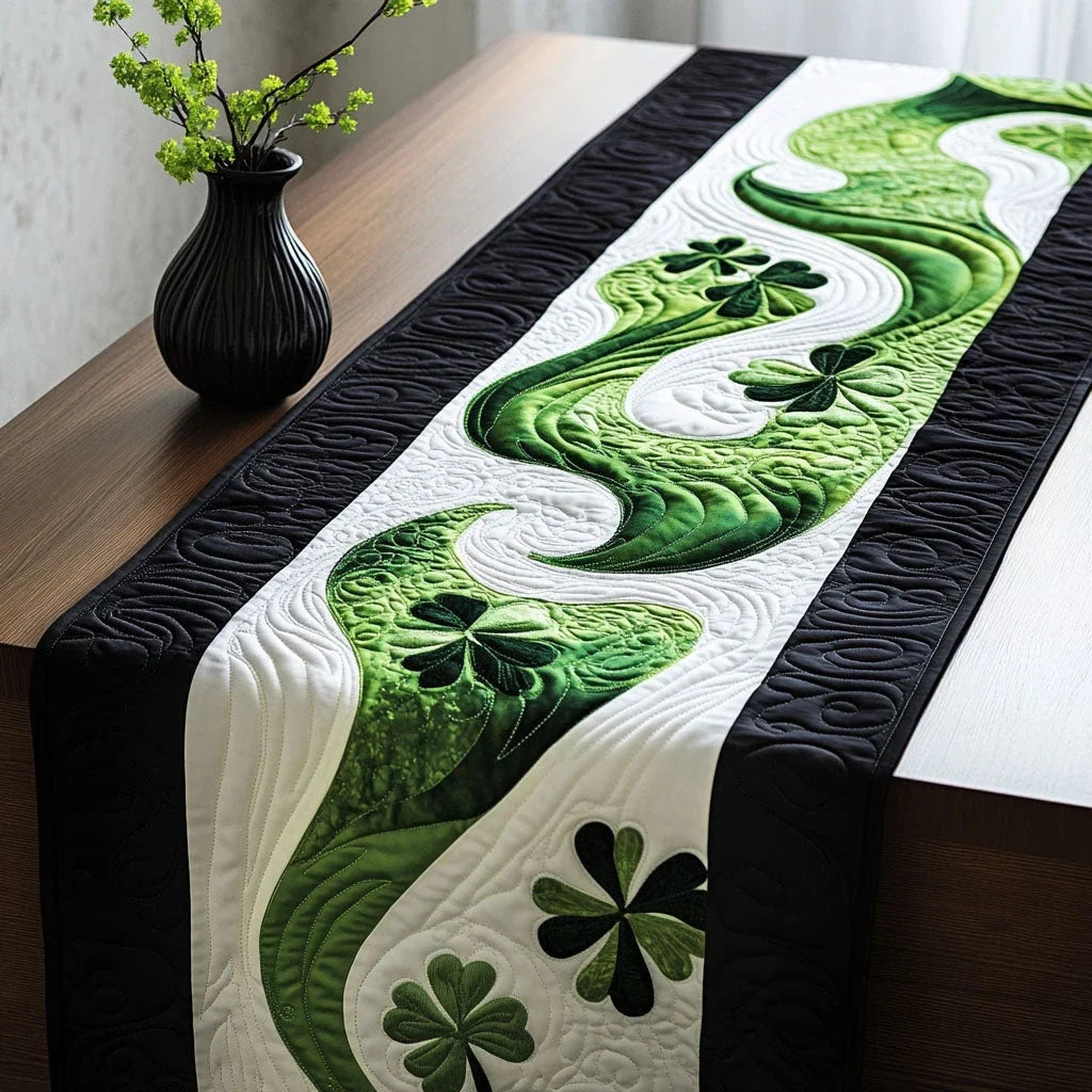 Mystic Clover Quilted Table Runner