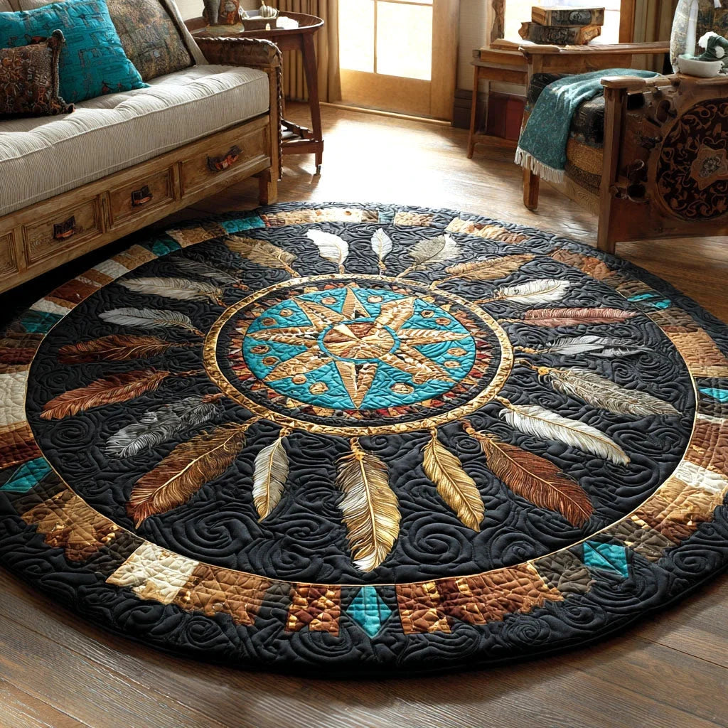 Mystic Compass Quilted Round Mat