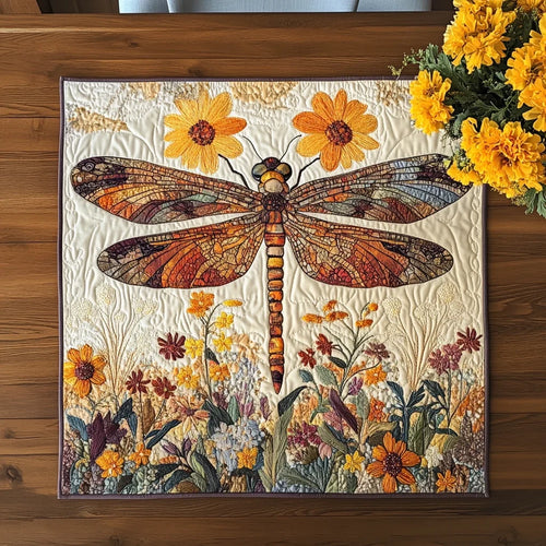 Mystic Dragonfly Quilted Table Topper