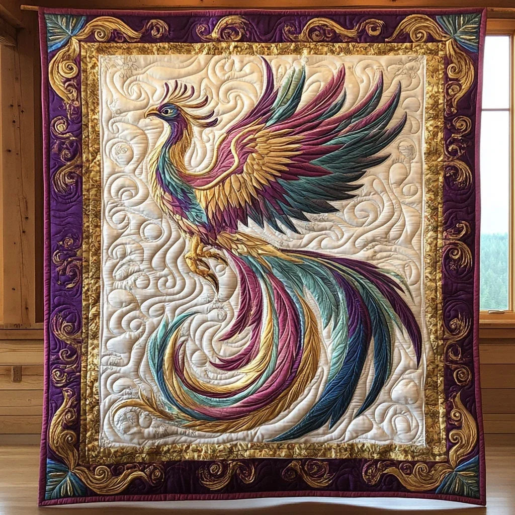 Mystic Feathers Quilt Blanket