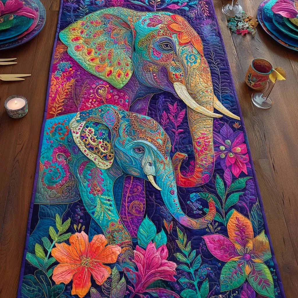 Mystic Harmony Quilted Table Runner