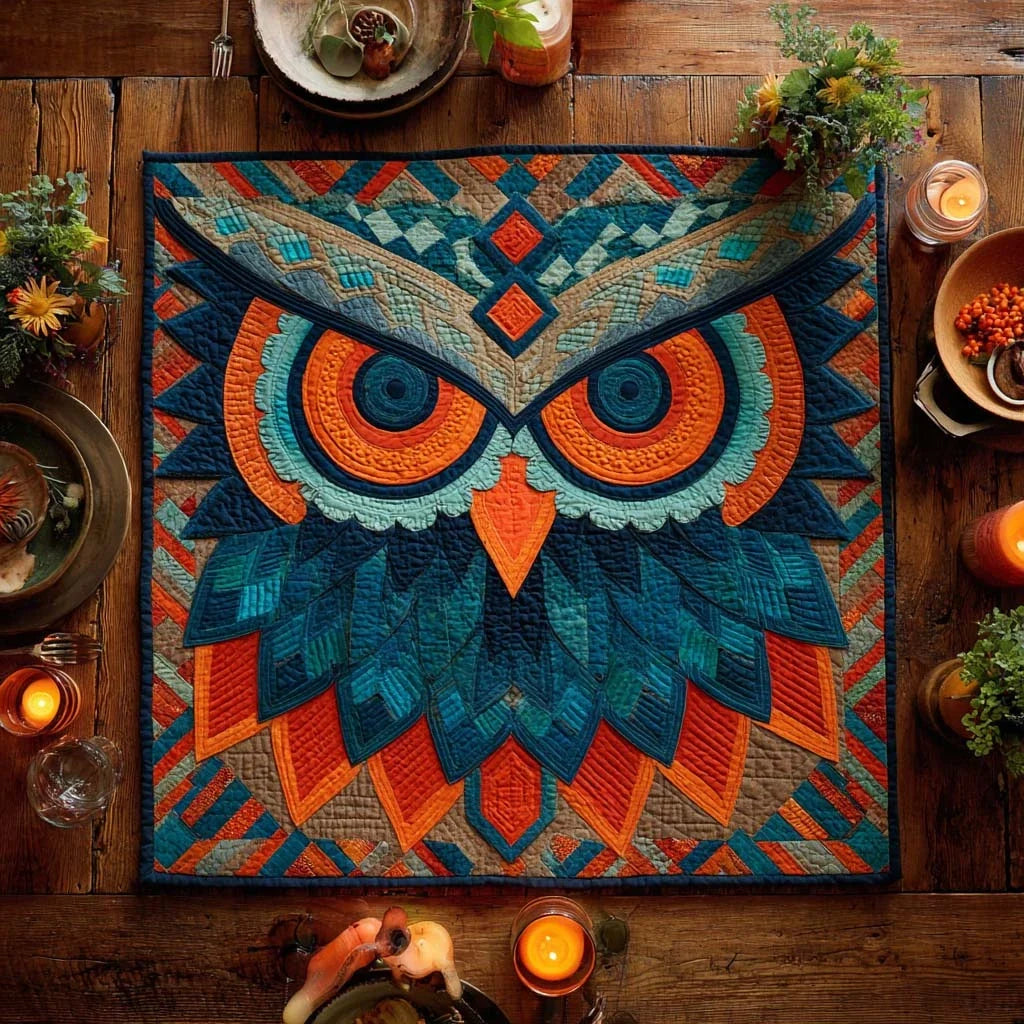 Mystic Owl Vision Quilted Table Topper