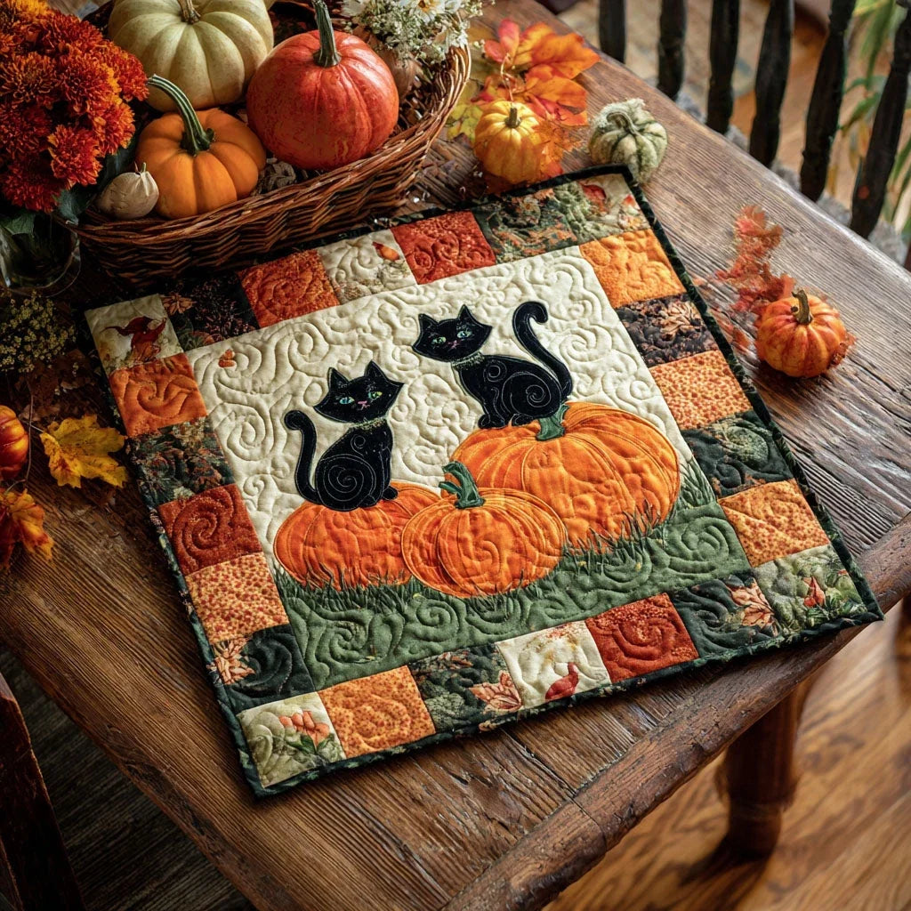 Mystic Pumpkin Quilted Table Topper