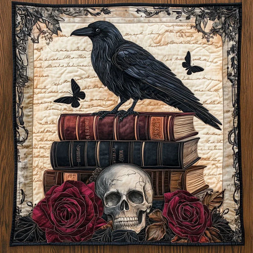 Mystic Raven Skull Quilt Blanket