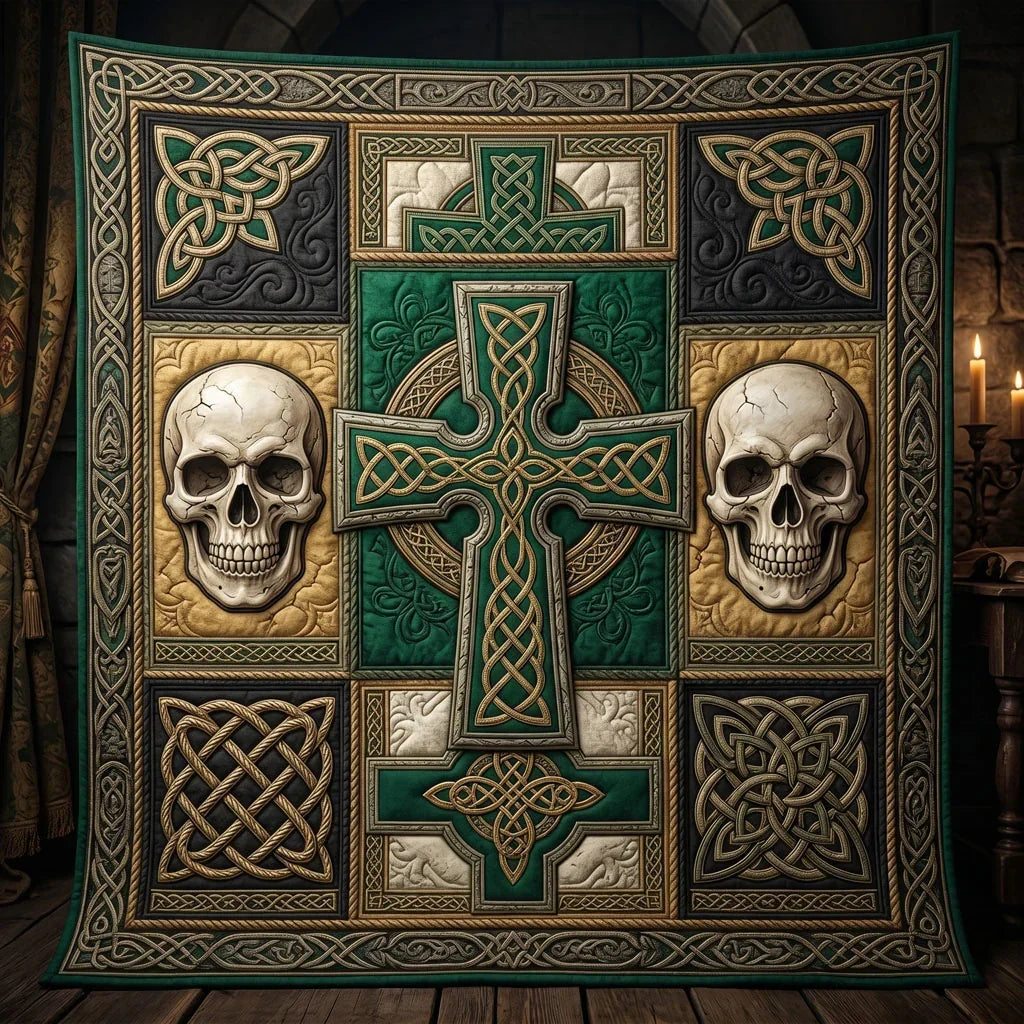 Mystic Skull Weave Quilt Blanket