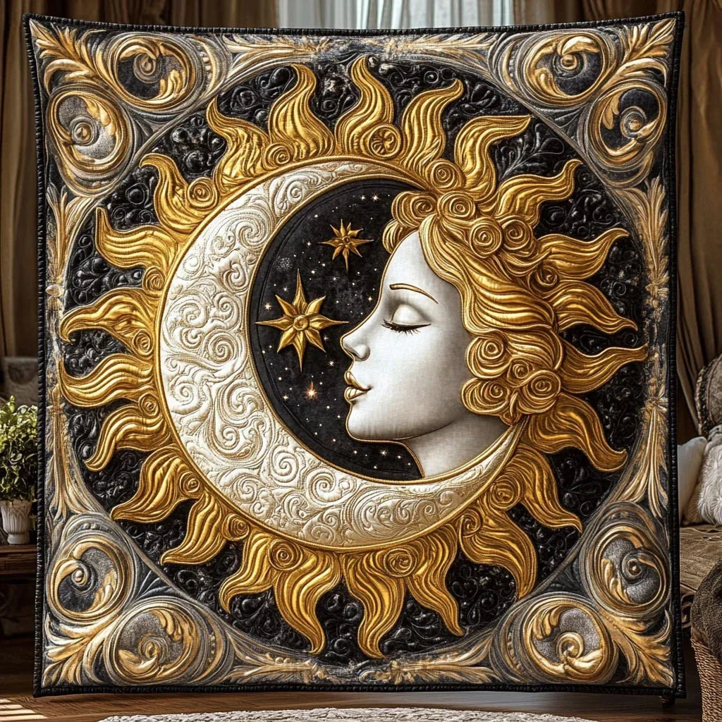 Mystic Sun & Moon Quilt Blanket