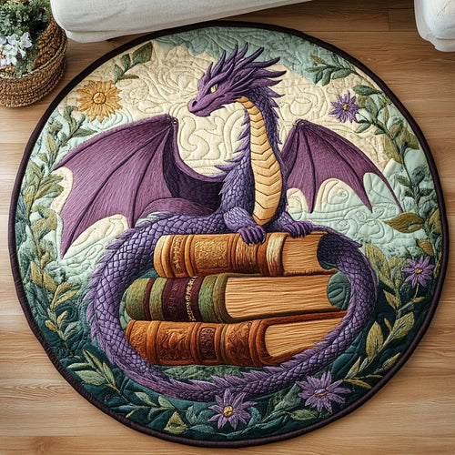 Mythic Ember Quilted Round Mat